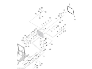 Tylna szyba John Deere SU27312