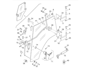 Kompletne lewe drzwi Landini 6511091M99