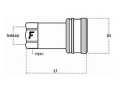 Gniazdo szybkozłącza 3/8" ANV38GASF