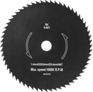 1911-9267-01 TARCZA TNĄCA PIŁA 60T - 255/25,4/1,4 SBC STIGA